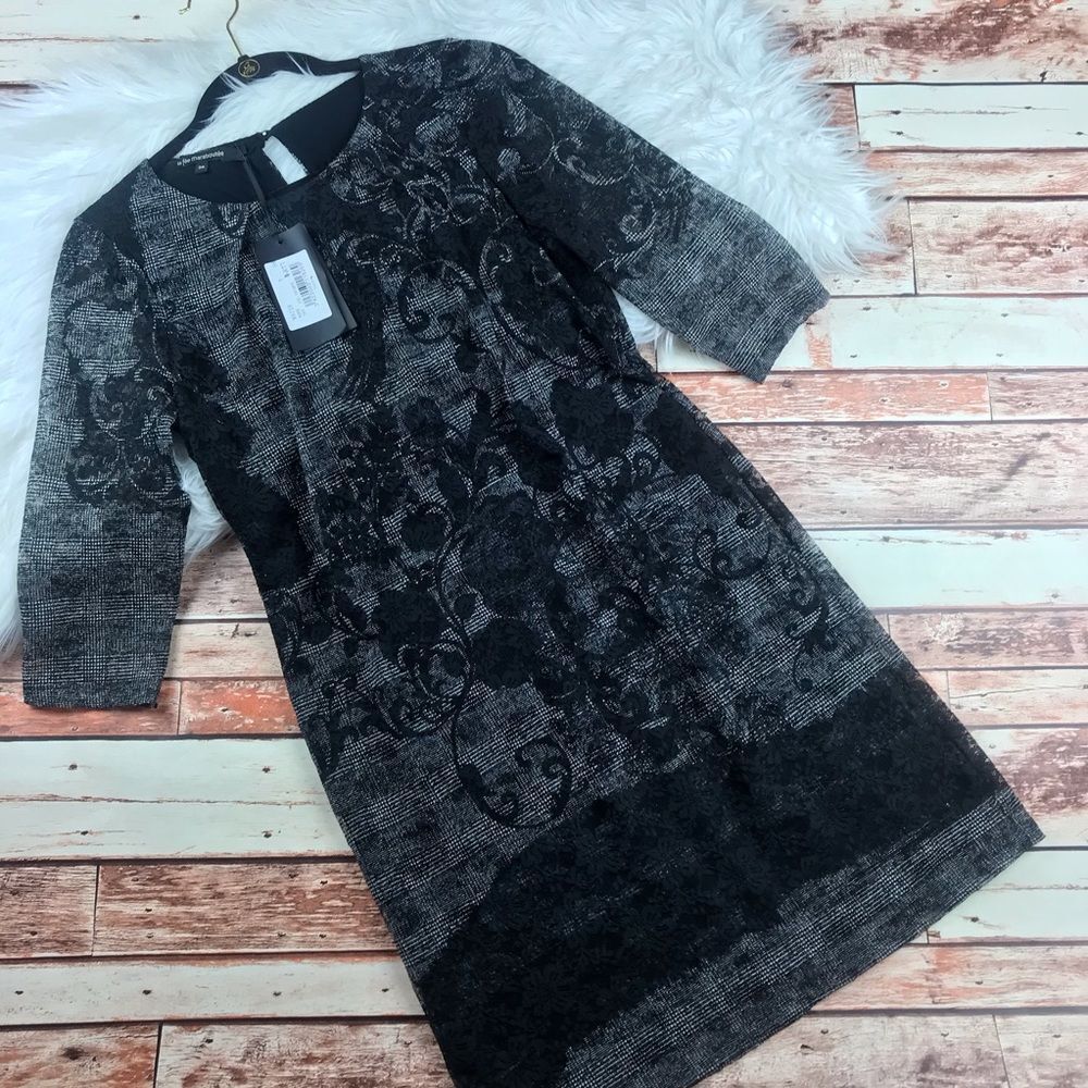 La Fee Maraboutee Floral Laced Little Black Dress